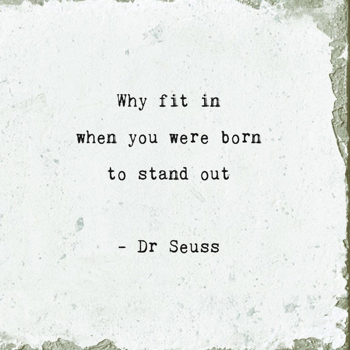 Why Fit In (Dr. Seuss) Marble Coaster

