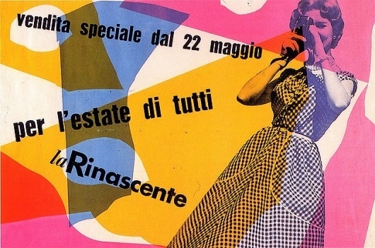 Max Huber - la Rinascente, 1954 | Flickr - Photo Sharing! #max #huber #swiss #girl #color #poster #summer #dress
