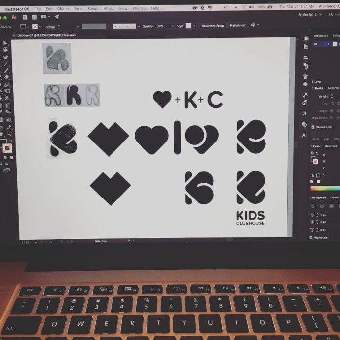 Logo process – Kids Clubhouse