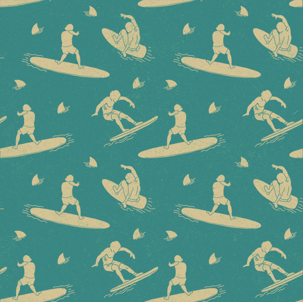 surf pattern #sndct #pattern #orka #surfing #illustration #abo