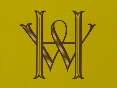 Dribbble - Hawthorne & Wren Monogram by Kevin Cantrell #design #brown #logo #cantrell #green