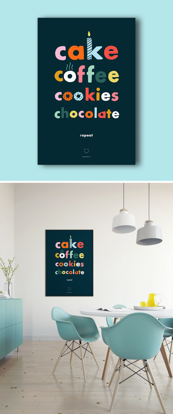 Happy Stuph Poster Design - One Plus One Design #Poster #Design #Illustration