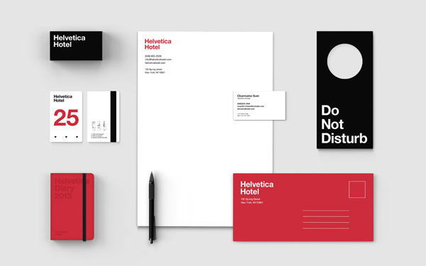 Helvetica hotel #stationary #helvetica #branding #stationery