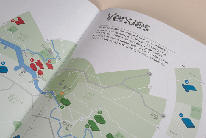 Tangent ­— Glasgow 2014 Ticketing Guide #information #guide #print #map #grid #spread #info #layout #brochure
