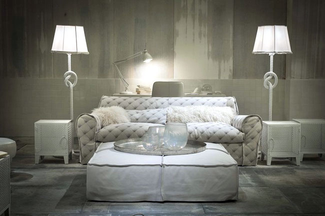 White Living Room Furniture and Decor Ideas by Paola Navone - #decor, #interior, #design, #furniture,