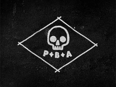 PBA #beer #old #white #label #logo #pba #grunge #type #skull #drawing