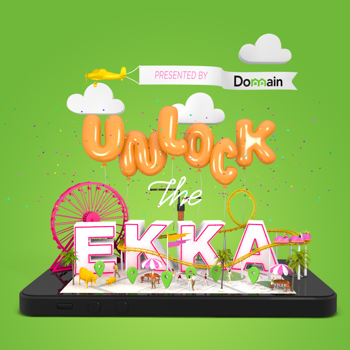 Unlock The EKKA by JeanPierre Le Roux #lettering #cgi #design #poster #3d #typography