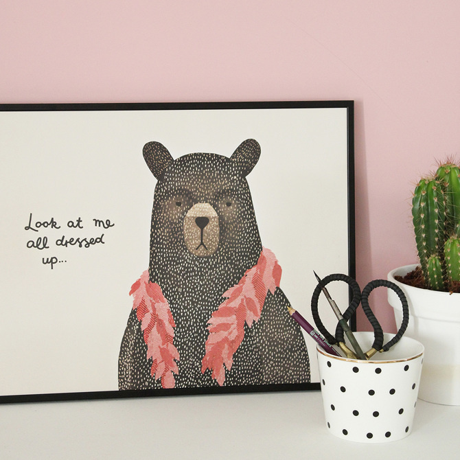 #nordic #design #graphic #illustration #danish #boa #simple #nordicliving #living #interior #kids #room #poster #bear #teddy #dressup