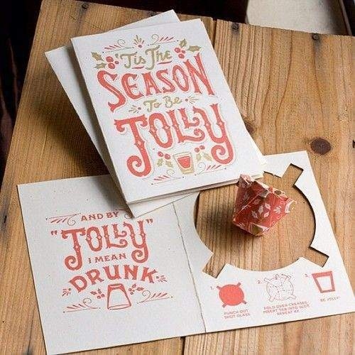 Holiday Card Shot Glasses #card