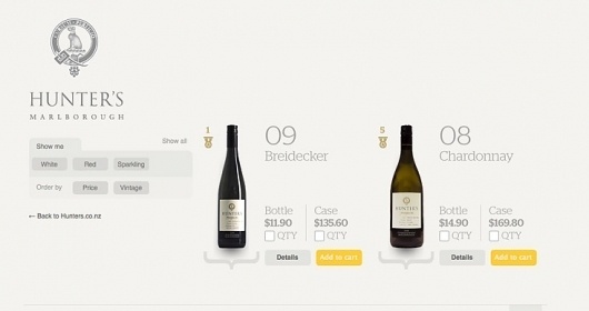 Hunter's Wineshop | Awwwards | Site of the day #vcbcbcvb