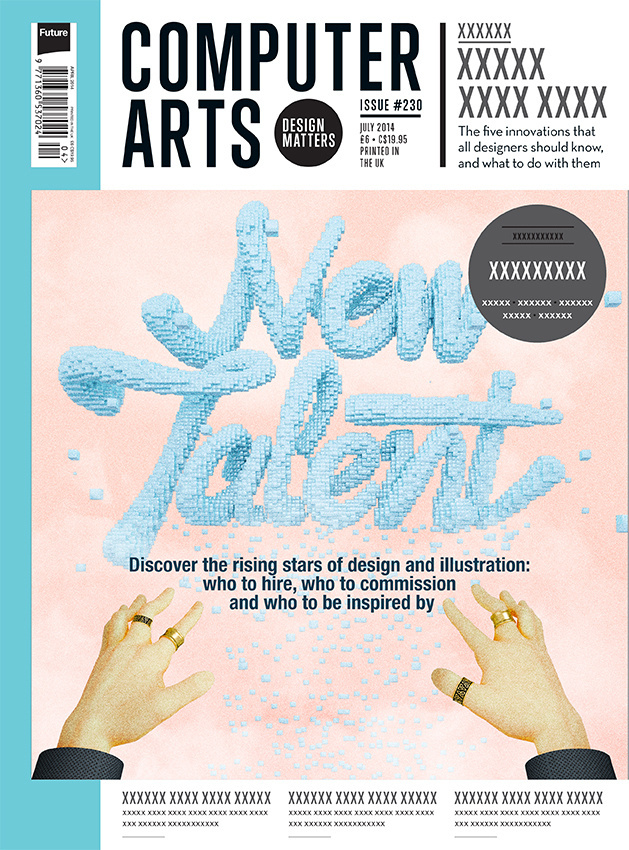Computer Arts - New Talent Cover by JeanPierre Le Roux (jeanpierreleroux.com) #computer #cgi #jeanpierrelerouxcom #arts #3d #typography