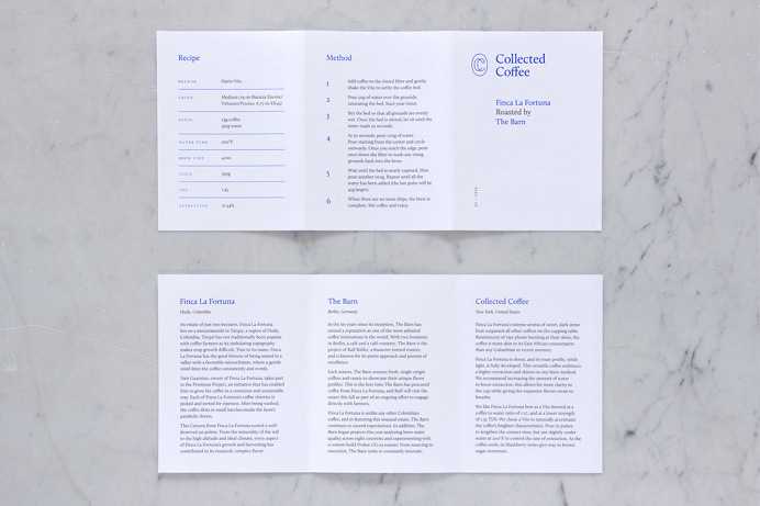 collected coffee branding desgin modern blue minimal new york roastery brew brewing design mindsparklemag cafe www.mindsparklemag.com