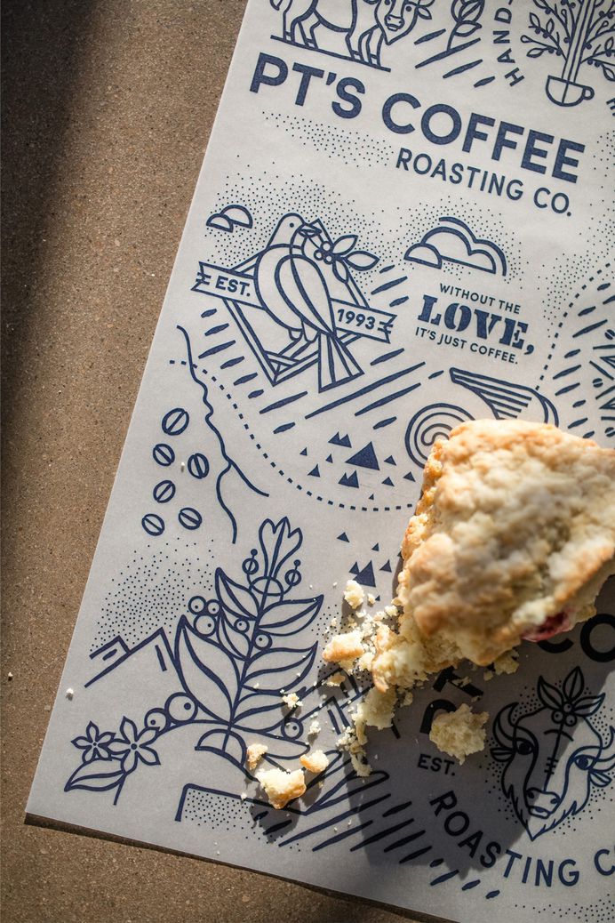 New Logo, Identity, and Packaging for PT's Coffee Roasting Co. by Carpenter Collective