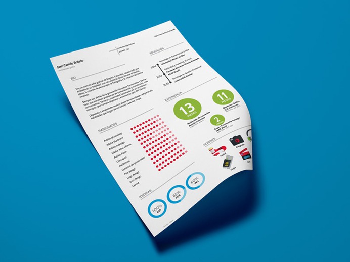 Juan Resume - Free Flat Infographic Resume Template