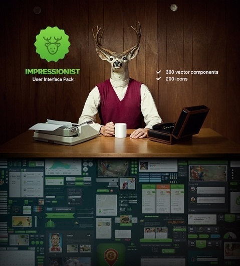 Impressionist User Interface Pack on the Behance Network #user #deer #interface