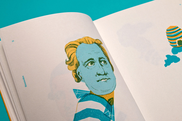 #book #illuminaten #bookbinding #relief #yellow #green #blue #multiply #screenprint #typography #illustration