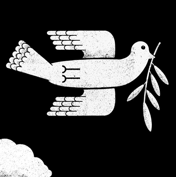 telegramme_econom_2 #illustration #pigeon #peace #bird