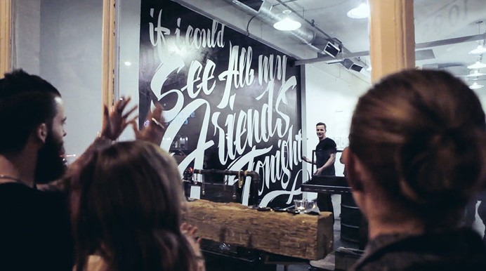 mural, hipster, white, black, bold, signature