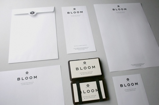 Bloom Interior Design | Famous Visual Services #stationery #print #typography