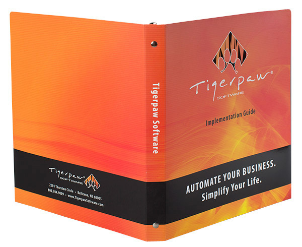 3 Ring 2 Pocket Letter Size Binder for Tigerpaw Software
