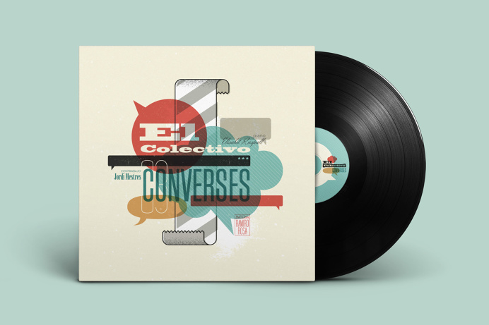 Vinyl cover for Jazz band El Colectivo #vinyl #cover #jazz #music #typography #label