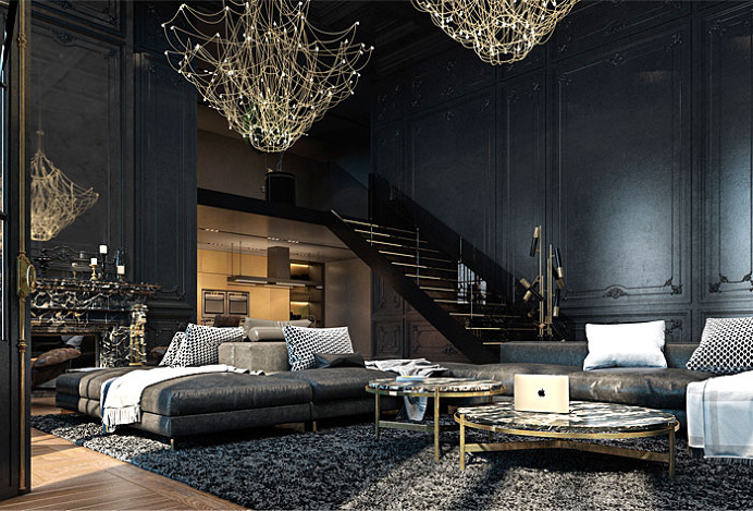 Attractive Paris Apartment by Iryna Dzhemesiuk and Vitaly Yurov - interior design, interior, #decor, home decor, home #design, #interiordesi