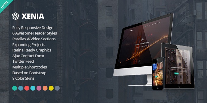 Xenia Responsive One Page Parallax Template