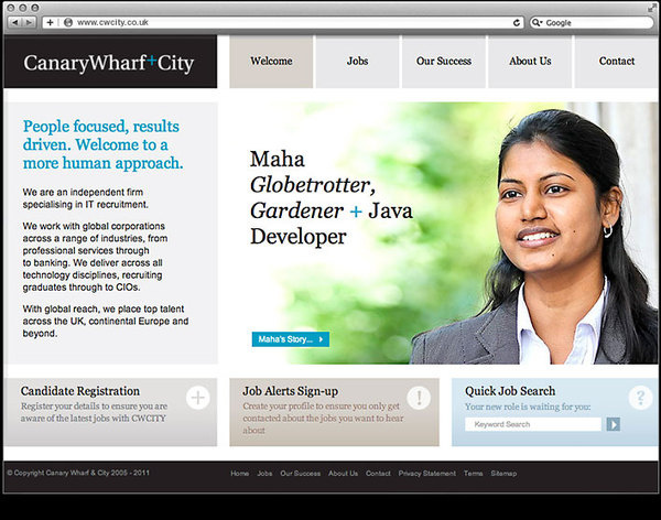 Canary Wharf and City website by Ascend Studio #design #website #corporate #professional #recruitment