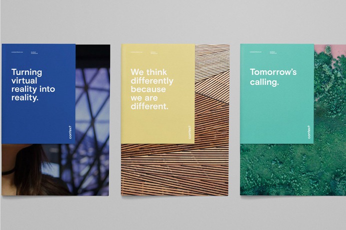 Context Corporate Design - Mindsparkle Mag Often flying under the radar, Context are New Zealand's third largest architectural firm, with offices in Auckland and Christchurch. They wanted a new brand strategy and design that reflected their achievements to date, but also put their focus firmly on the future. #packaging #identity #branding #design #color #photography #graphic #design #gallery #blog #project #mindsparkle #mag #beautiful #portfolio #designer