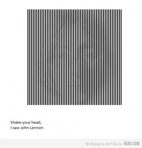 9GAG - Just for Fun! #illusion #beatles #john #lennon