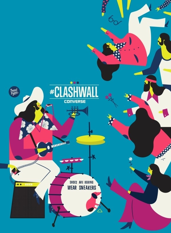 converse x dawid ryski | #clashwall on Behance