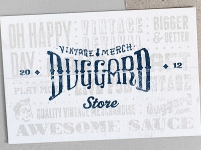 Dribbble - Duggard Post Cards by James Graves #card #print #typography