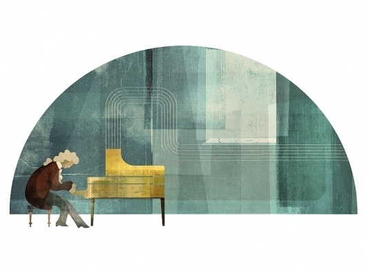 Andrew Lyons #piano #texture #illustration #lyons #andrew