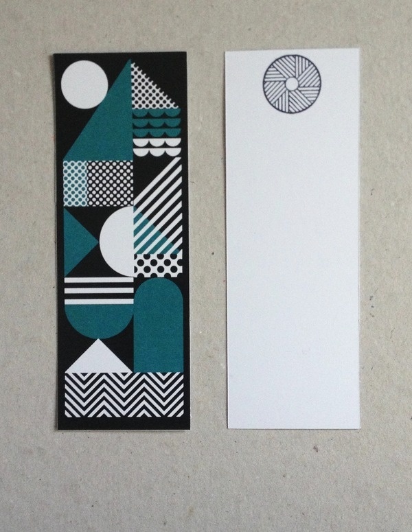 Image of 'Moon' Bookmark #print #geometry #bookmark