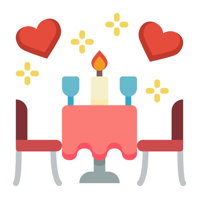 See more icon inspiration related to dinner, wine, love and romance, furniture and household, romantic dinner, date, table, cups, love and bottle on Flaticon.