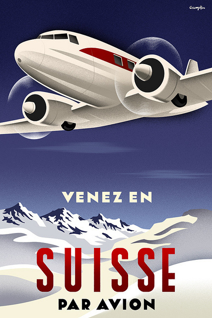 Suisse Poster #suisse #air #travel #poster