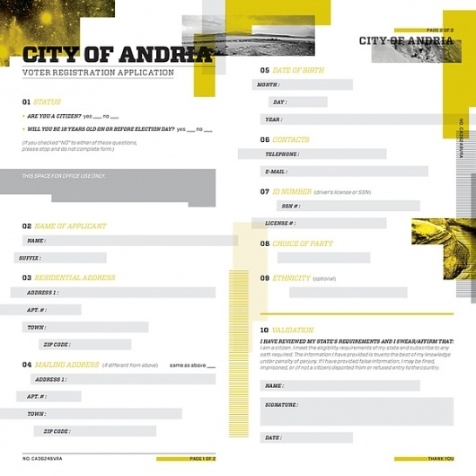 City of Andria - identity on the Behance Network #form #print #layout #color