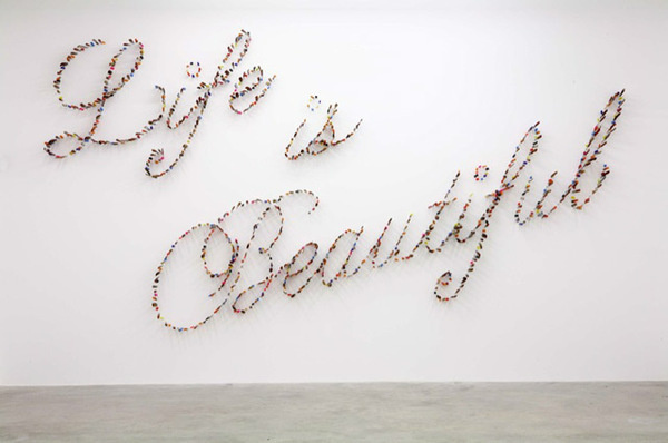Knife Typography #knife #typeface #installation