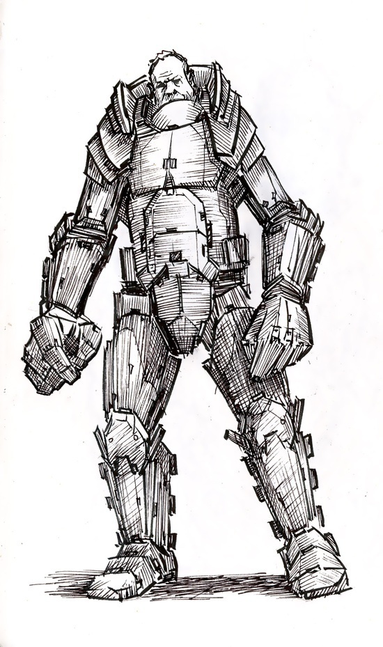 Suit Up - Joseph Sanabria #fantasy #illustration #magic #suit #character #sketch
