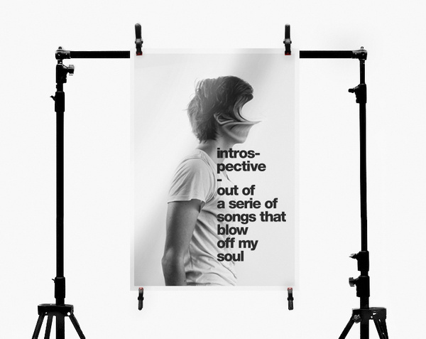 photo poster from IntrospectiveÂ by Cristian ValverdeÂ http://bit.ly/Lsyrf5 #dada #neue #white #body #black #photography #portrait #minimal #face #and #type #helvetica #bauhaus #typography