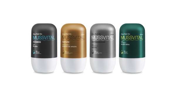 Mussvital - Desodorants #argn #estudi #plata #packaging #design #graphic #torras #de #hiedra #conrad #mussvital #vera #barcelona #deodorants #aloe #colour #aceite