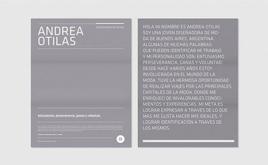 Andrea Otilas™ on the Behance Network #branding #design #minimalism #brand #identity #logo #typography