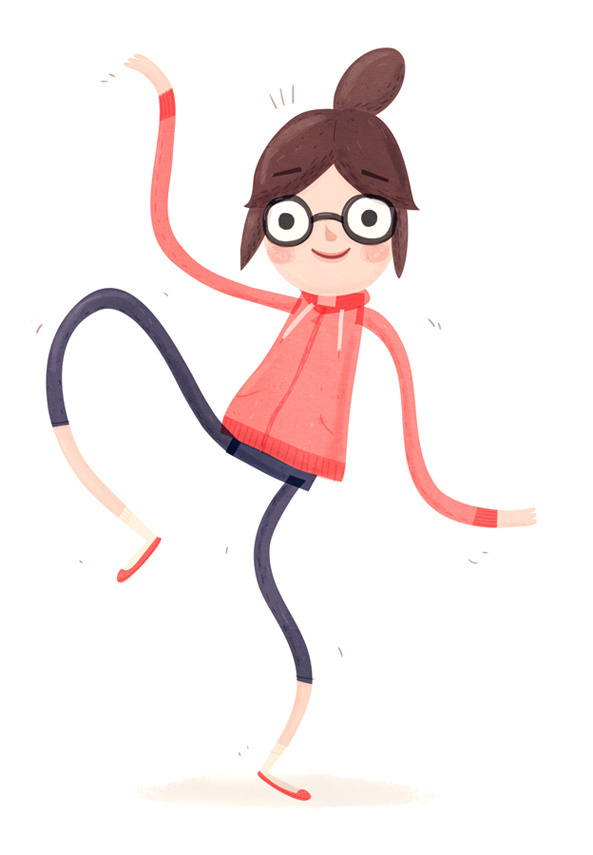 This is how she dances spaghetti style! #human #illustration #character #girl