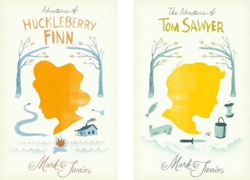 Design Work Life » cataloging inspiration daily #mark #twain #book #cover #illustration