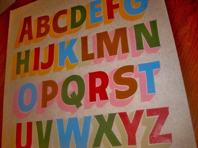 Dads Paper Signs — Gothic Alphabet