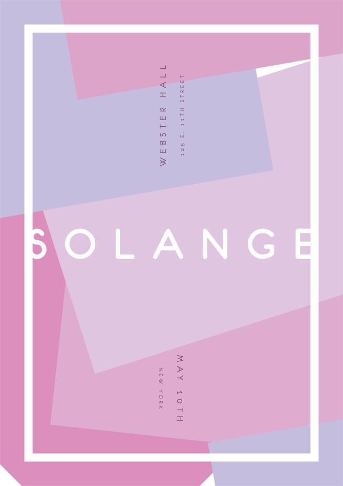 Solange, Webster Hall #gig #webster #hall #poster #may #beyonce #solange