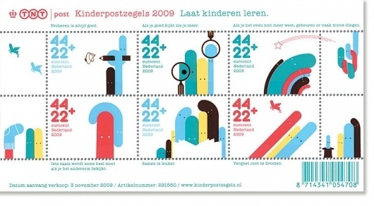 Children's Stamps / TNT Post - Part of a Bigger Plan #design #graphic