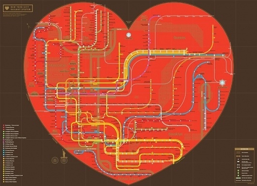 ZEROPERZERO #heart #nyc #map #subway