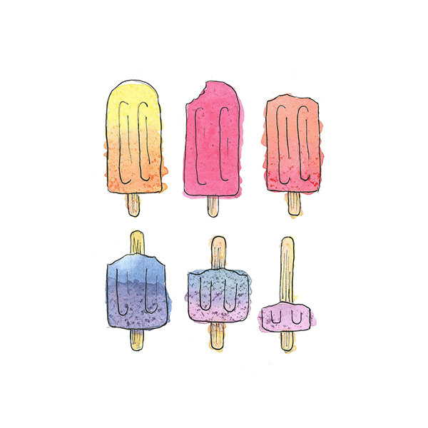 popsicles #popsicles #watercolor #illustration
