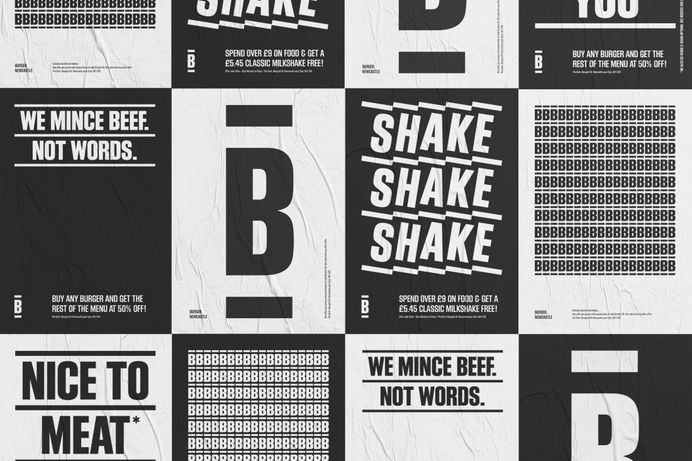 Freytag Anderson's bold, confident and minimalist identity for a no-nonsense BURGER | Creative Boom